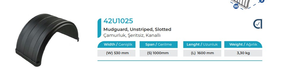 CAMURLUK 530 X 1600 X 1000 MM KANALLI DUZ SERITSIZ AYMEKS